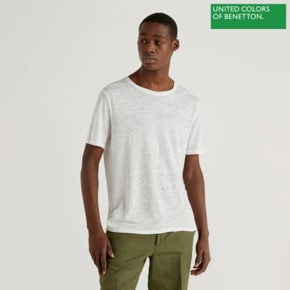 Solid linen t-shirt 1S_3S1MJ11B8_074