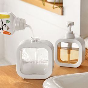 욕실소품 큐브 샴푸 리필통 500ml