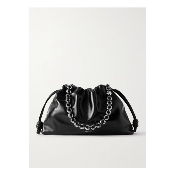 플라멩코 라지 장식 가죽 클러치 블랙 46376663162858932