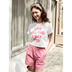 VINTAGE PRINTED LOVE CROP T-SHIRT_WHITE PINK