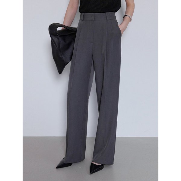 [맞춤기장] [세미와이드505] EASY CARE WRINKLE-FREE TWO PINTUCK SEMI WIDE SLACKS_N6SSL0356