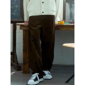 Curved Corduroy Pants_Brown