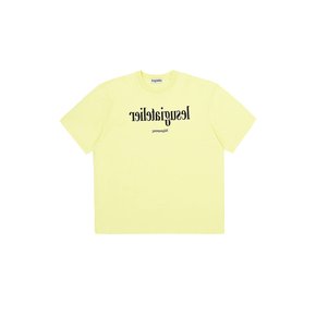 Mirror Typography Graphic T-Shirt (Yellow)