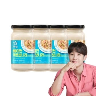 CJ제일제당 백설 베이컨까르보나라 파스타소스 355g x4개