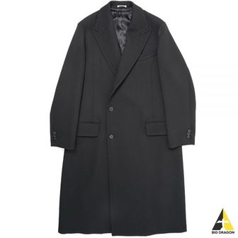 오라리 오라리 DOUBLE CLOTH HARD TWIST CARSEY CHESTERFIELD COAT Black (A23AC01KW) (더블 클