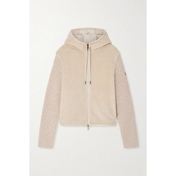 몽클레어 후드 플리스 울 블렌드 부클레 가디건 46376663162950758