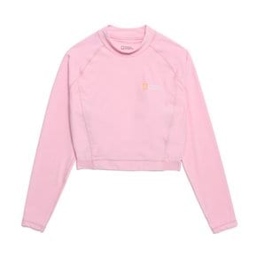 N242WRG460 여성 그래픽 크롭 래쉬카드 PINK