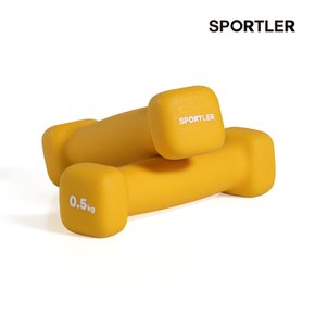 (공식)박스훼손 스포틀러 미용아령 네오프렌 여성 덤벨 필라테스 근력 미니 2개 1세트 0.5kg
