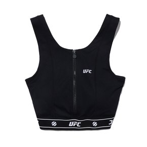 UFC 무브 슬림핏 앞지퍼 브라탑 (W) 블랙 U4SLT3230BK