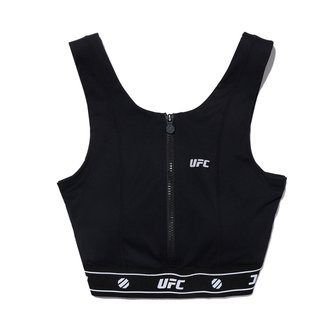 UFC SPORT UFC 무브 슬림핏 앞지퍼 브라탑 (W) 블랙 U4SLT3230BK