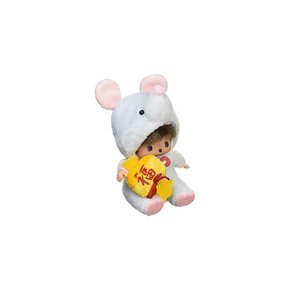 Sekiguchi Bebichhichi Mouse S 사이즈 Monchhichi 플러시 인형 박제 장난감 w/ trac fs