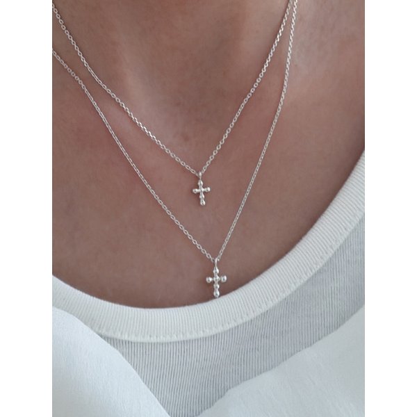 [단독][선물포장]Ball Cross II Necklace_mvn77