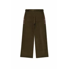 Western boots cut work pants / Khaki