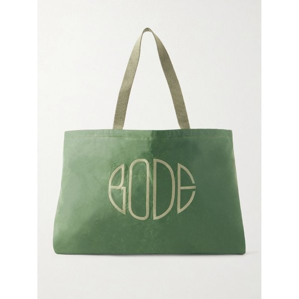 보디 로고 자수 왁스 코튼 토트백 46376663162957758