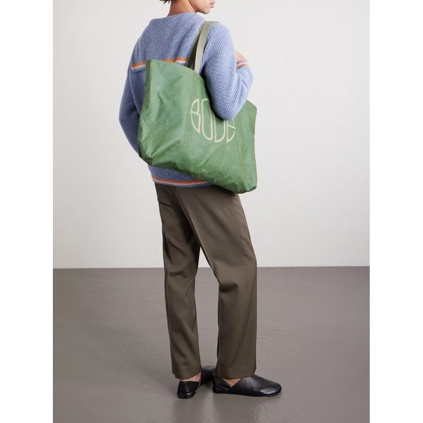 보디 로고 자수 왁스 코튼 토트백 46376663162957758