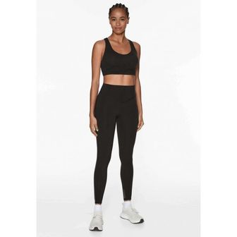 이스퀘어 4749366 OYSHO COMPRESSIVE RUNNING HIGH-RISE 65CM ANKLE-LENGTH - Leggings black