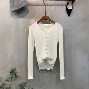 카카 골지 슬림핏 긴팔 니트 가디건 5color