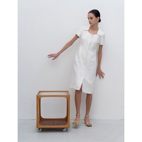 [리퍼브] ROUND NECK LINEN LONG DRESS_3COLORS