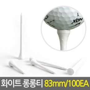 나무 골프티 화이트 롱롱티83mm 100개/나무골프티 원목골프티 필드용품 원목티 나무티 우드티 골프용품