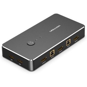 벤션 2대1 4K HDMI USB 포터블 KVM 스위치, AFRB0