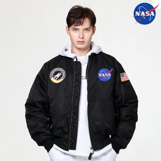 NASA 나사 남녀공용 양면 리버시블 투웨이 MA-1 자켓 블루종 항공점퍼 아우터  N-851UBK