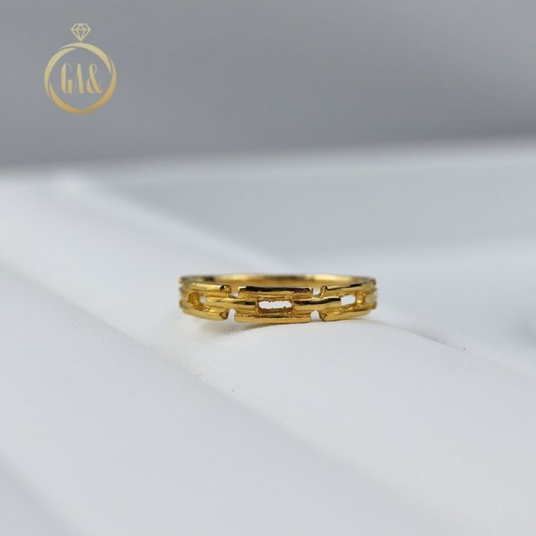 [가앤] 24k순금 사각 사슬 체인 반지 1.875g