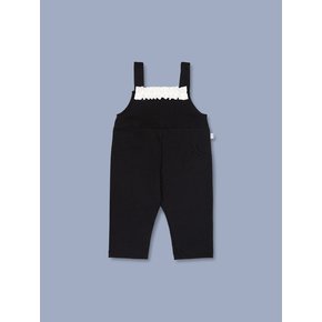 Be My Teddy! Ruffled Overalls (Black)