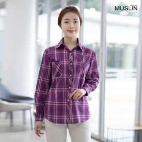 엄마옷 면 체크 남방 MQG117517 마담 미시옷 중년여성의류 빅사이즈 50대 60대.._P325059217