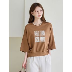라누벨 그래픽 루즈핏 7부 맨투맨 M2607TS071C_P432525643