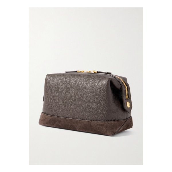 스웨이드 트림 풀그레인 가죽 세면백 46376663162835424