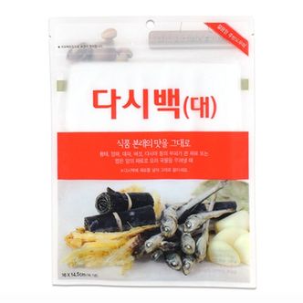 제이큐 찌개 육수용 위생 다시백 국물용 재료 담기 지퍼백 대 X ( 3매입 )