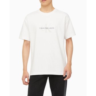 Calvin Klein Jeans [파주점] [캘빈클라인진]CK진남성 모노로고 오토만 립 반팔 티셔츠(J322847)