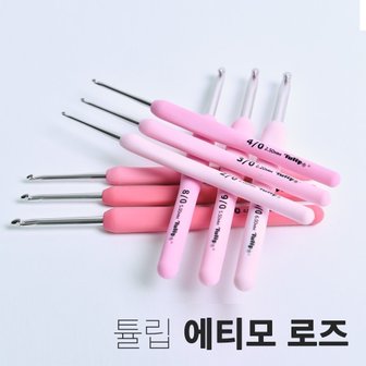 야나 튤립 에티모 로즈핑크 모사용 코바늘 (낱개)