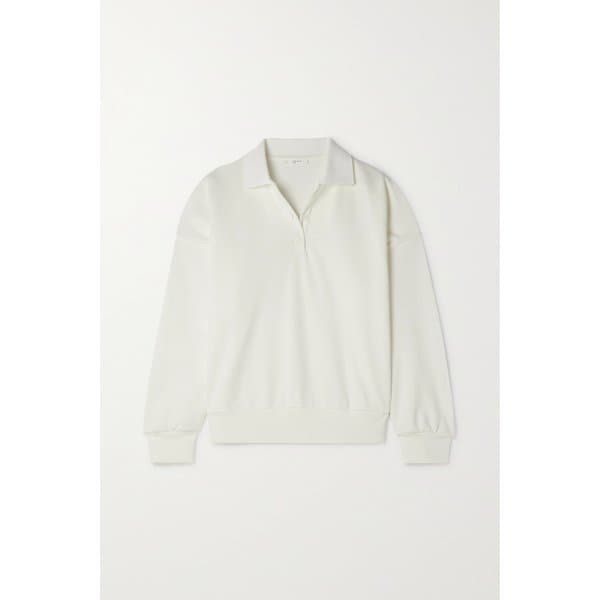 에센셜 코르자스 테리 코튼 폴로 탑 크림 1647597283612093