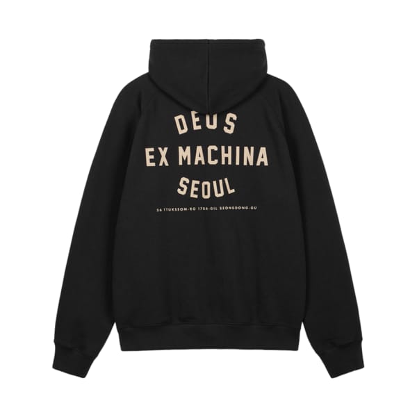 확대된 대표 Deus Ex Machina Seoul College Address Hoodie Black
