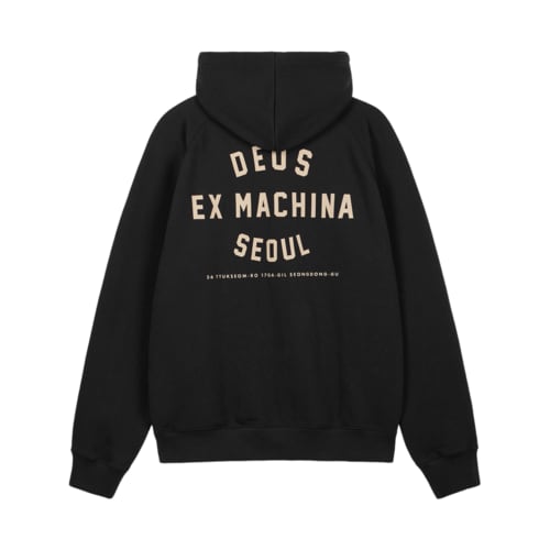 Deus Ex Machina Seoul College Address Hoodie Black