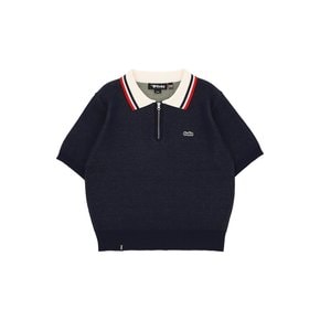 W TENNIS HALF ZIP-UP [NAVY]