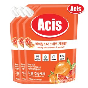 아키스 베이킹소다 자몽 주방세제 리필 1200ml x3개