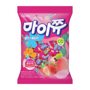 크라운 마이쮸 딸기 복숭아 트위스트 284g x 10개