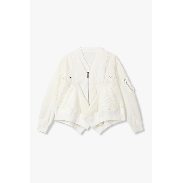 여성 나일론 트윌 믹스 니트 가디건 6415331114000