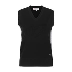 (421E1SV201) 25S/S 여성 체크라인 엠보 심볼 니트 베스트