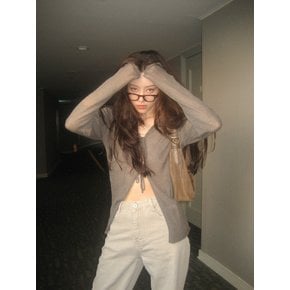 [유하 PICK] ALPACA STRAP CARDIGAN [BROWN]