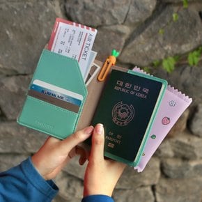 귀여운 당근 여권 네임텍 세트 커플여권케이스