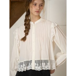 PINTUCK LACE BLOUSE