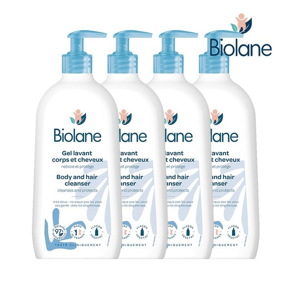 2 in 1 바디앤헤어 클렌저 750ml x4개 아기 신생아 올인원 저자극 코코넛워시