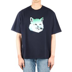 [부산점] [부산점] 23SS (KM00118KJ0008 NAVY) 남성 폭스헤드 반팔 티셔츠