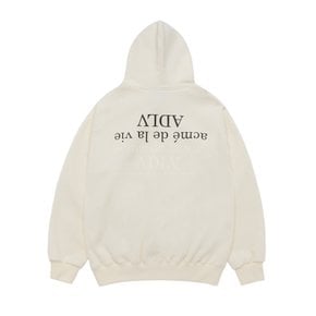 UPSIDE DOWN LOGO NAPPING ZURRY HOODIE 업사이다운로고 기모 후드 아이보리