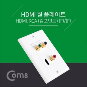 Coms HDMI 월 플레이트 RCA 3P컴포넌트