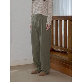 Zoe One-tuck Chino Pants [Khaki]