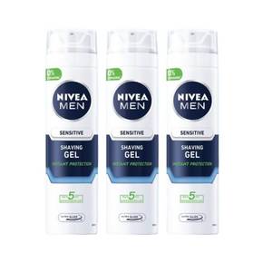 니베아 맨 센서티브 쉐이빙 젤 면도크림 200ml x 3개